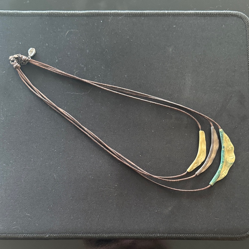 Silpada Brown and Green Multi-Strand 18 inch Necklace